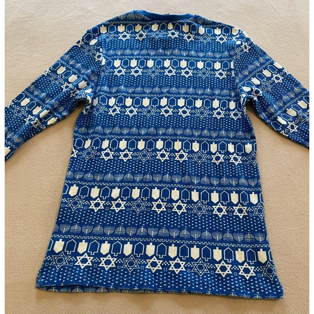 Chubbies NWT The Funukkah Hanukkah Waffle Pajama Shirt Sleep Men's size Medium